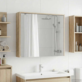 Vidaxl badkamer spiegelkast sonoma eiken 73,5 x 16 x 62,5 cm