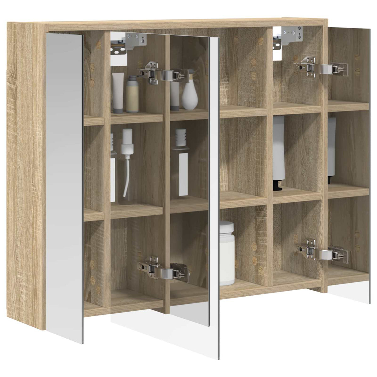 Vidaxl badkamer spiegelkast sonoma eiken 73,5 x 16 x 62,5 cm