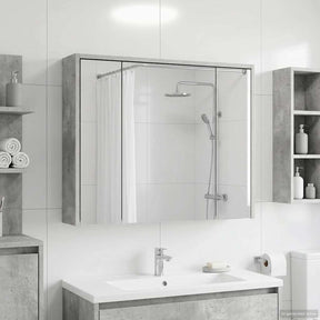 Vidaxl badkamer spiegelkast beton grijs 73,5 x 16 x 62,5 cm