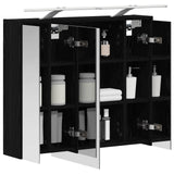 Vidaxl badkamer spiegelkast zwart eiken 73,5 x 16 x 62,5 cm