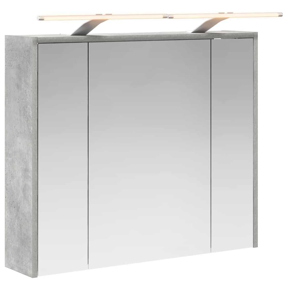 Vidaxl badkamer spiegelkast beton grijs 73,5 x 16 x 62,5 cm