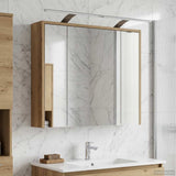Vidaxl badkamer spiegelkast ambachtelijk eiken 73,5 x 16 x 62,5 cm