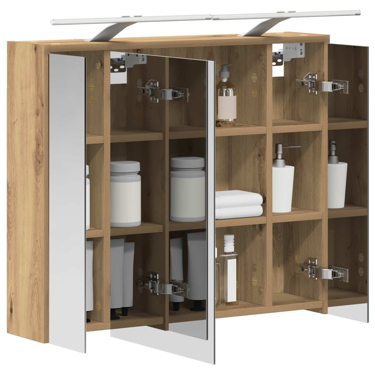 Vidaxl badkamer spiegelkast ambachtelijk eiken 73,5 x 16 x 62,5 cm