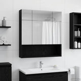 Vidaxl badkamer spiegelkast zwart eiken 60 x 14.5 x 70 cm bewerkt hout
