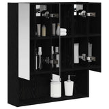 Vidaxl badkamer spiegelkast zwart eiken 60 x 14.5 x 70 cm bewerkt hout