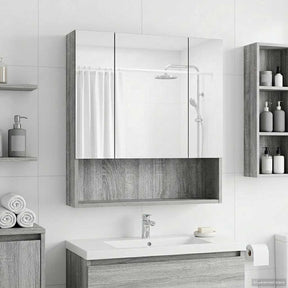 Vidaxl badkamer spiegelkast grijs sonoma 60 x 14.5 x 70 cm