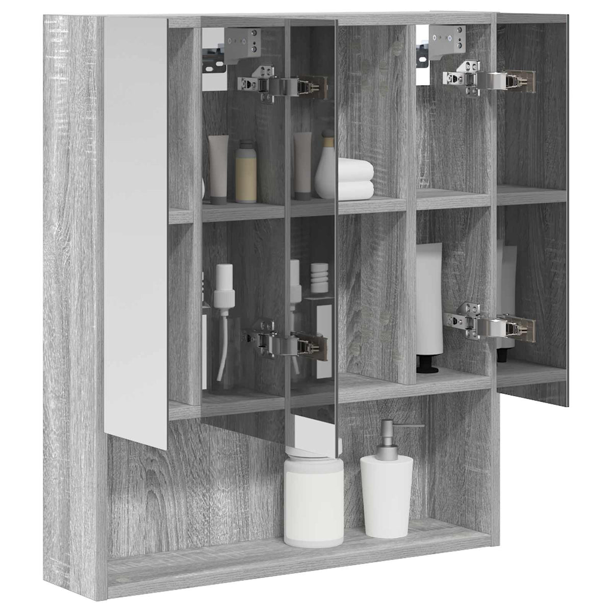 Vidaxl badkamer spiegelkast grijs sonoma 60 x 14.5 x 70 cm