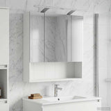 Vidaxl badkamer spiegelkast wit 60 x 14.5 x 70 cm bewerkt hout