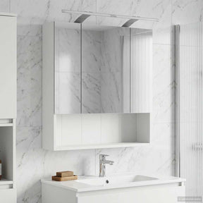 Vidaxl badkamer spiegelkast wit 60 x 14.5 x 70 cm bewerkt hout