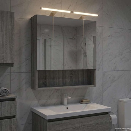 Vidaxl badkamer spiegelkast grijs sonoma 60 x 14.5 x 70 cm
