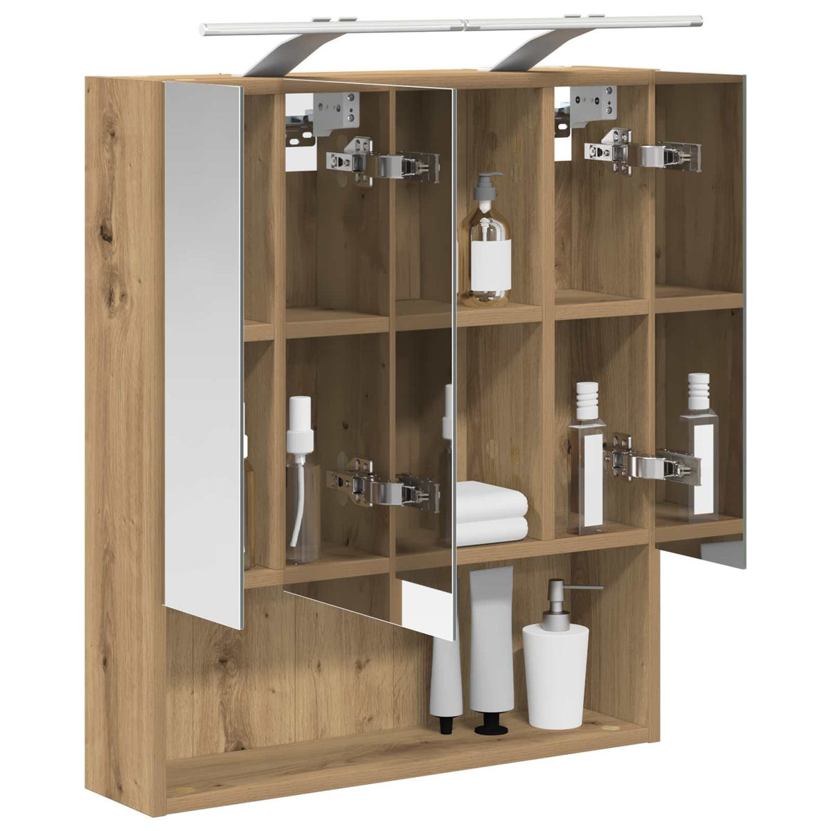 Vidaxl badkamer spiegelkast ambachtelijk eiken 60 x 14.5 x 70 cm
