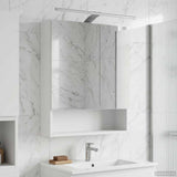 Vidaxl badkamer spiegelkast wit 50 x 14,5 x 70 cm bewerkt hout
