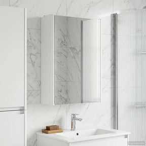 Vidaxl badkamer spiegelkast wit 33 x 11,5 x 50 cm bewerkt hout