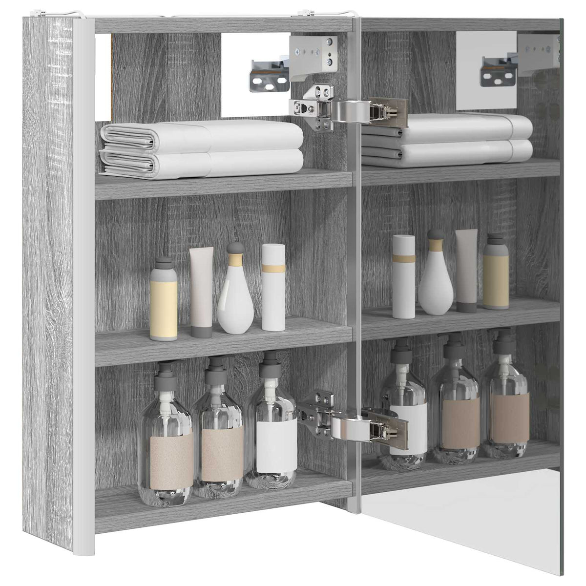 Vidaxl badkamer spiegelkast grijs sonoma 33 x 11,5 x 50 cm