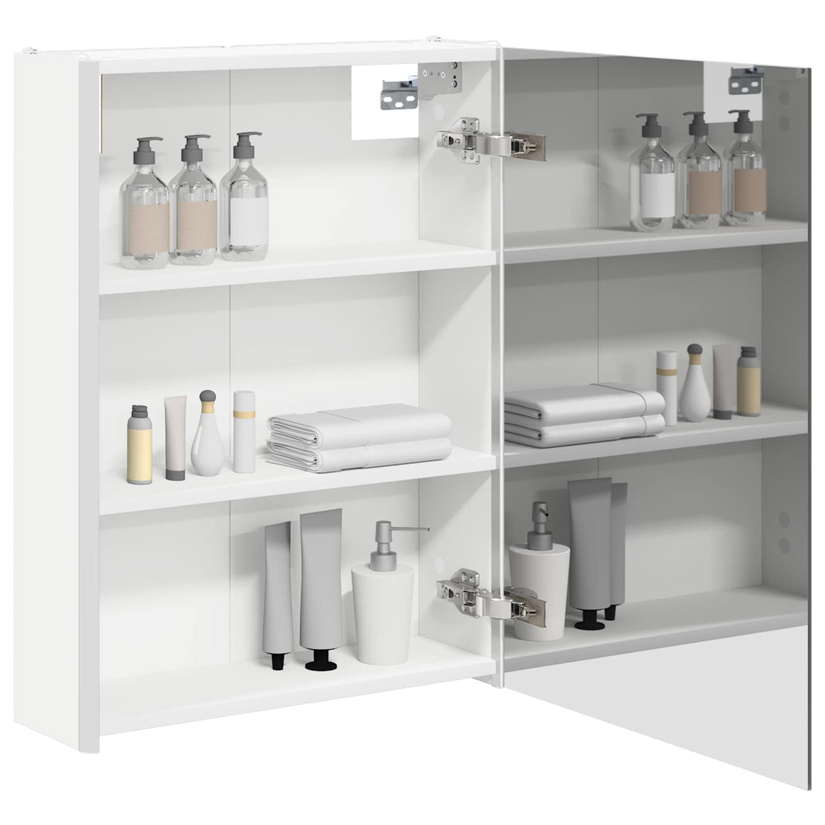 Vidaxl badkamer spiegelkast wit 53,5 x 15,5 x 70 cm bewerkt hout