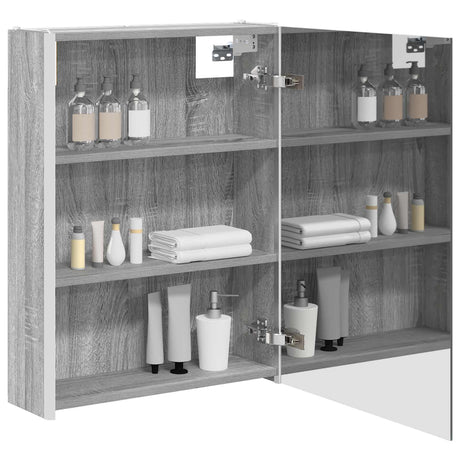 Vidaxl badkamer spiegelkast grijs sonoma 53,5 x 15,5 x 70 cm