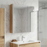 Vidaxl badkamer spiegelkast ambachtelijk eiken 63,5 x 15,5 x 70 cm