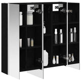 Vidaxl badkamer spiegelkast zwart eiken 73,5 x 15,5 x 70 cm