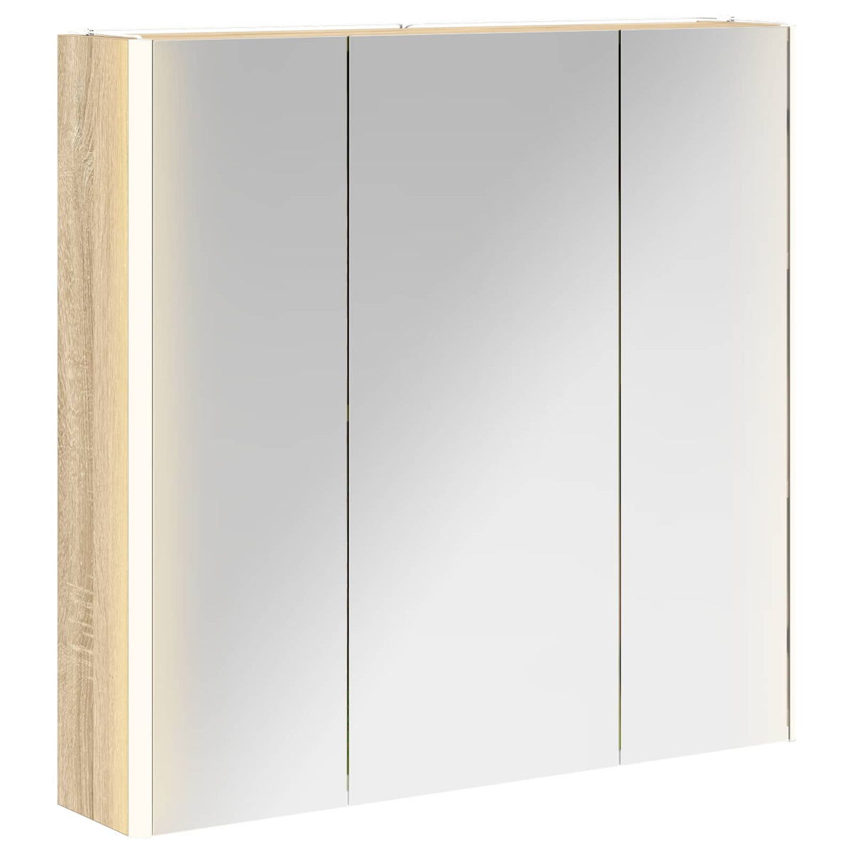 Vidaxl badkamer spiegelkast sonoma eiken 73,5 x 15,5 x 70 cm