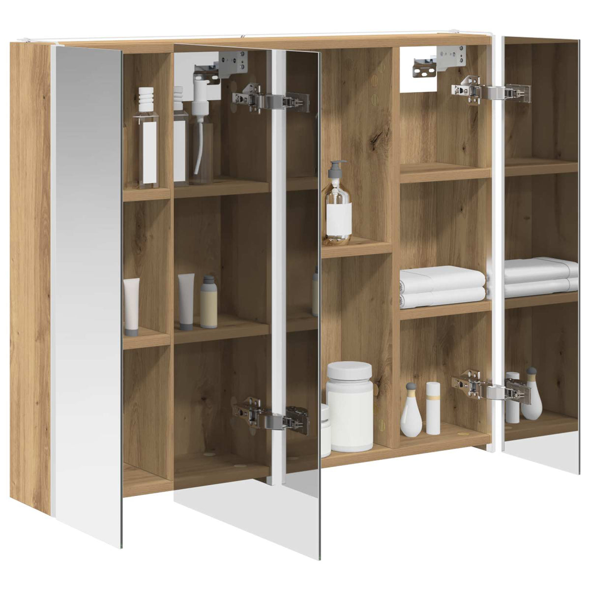 Vidaxl badkamer spiegelkast ambachtelijk eiken 83,5 x 15,5 x 70 cm