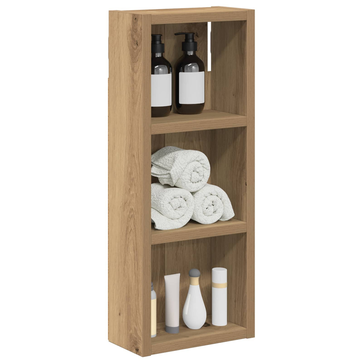 Vidaxl badkamer wandkast artisanaal eiken 20 x 10 x 50 cm