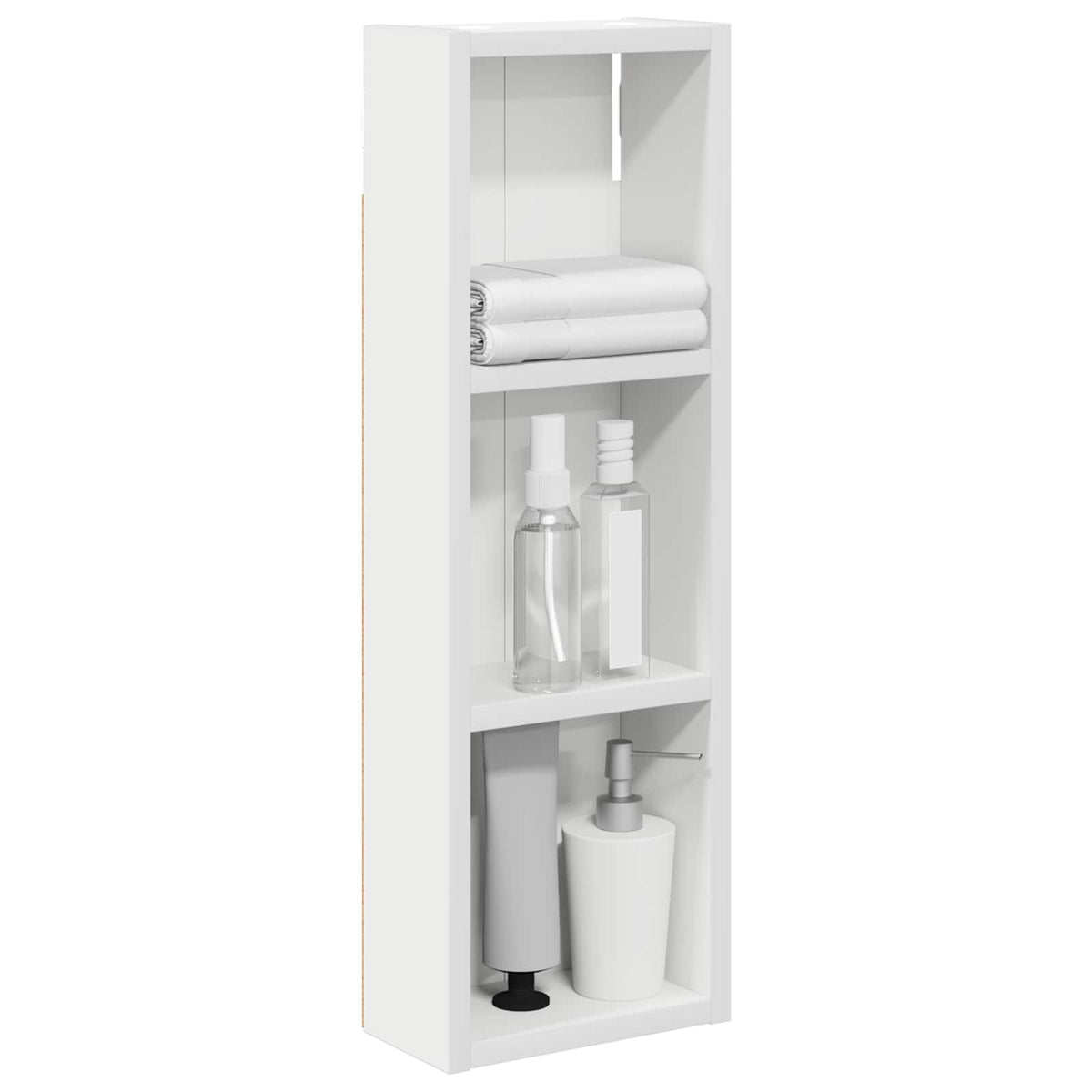Vidaxl badkamer wandkast wit 20 x 10 x 60,5 cm geconstrueerd hout
