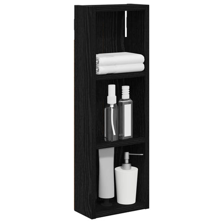 Vidaxl badkamer wandkast zwarte eik 20 x 10 x 60,5 cm