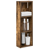 Vidaxl badkamer wandkast gerookte eik 20 x 10 x 60,5 cm