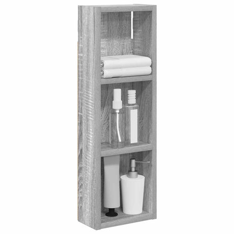 Vidaxl badkamer wandkast grijze sonoma 20 x 10 x 60,5 cm