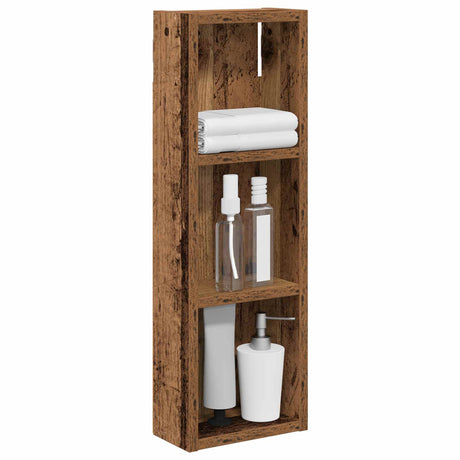 Vidaxl badkamer wandkast oudhout 20 x 10 x 60,5 cm geconstrueerd hout