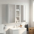 Vidaxl badkamer wandkast wit 20 x 14 x 70 cm geconstrueerd hout