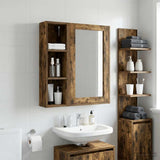 Vidaxl badkamer wandkast gerookte eik 20 x 14 x 70 cm