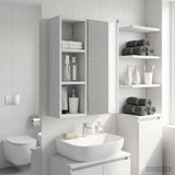Vidaxl badkamer wandkast wit 20 x 16 x 62,5 cm geconstrueerd hout