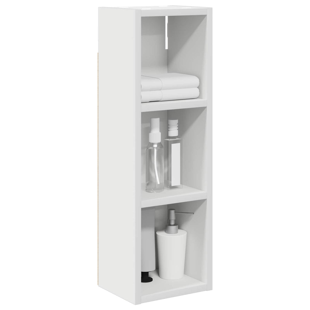 Vidaxl badkamer wandkast wit 20 x 16 x 62,5 cm geconstrueerd hout