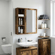 Vidaxl badkamer wandkast gerookte eik 20 x 16 x 62,5 cm