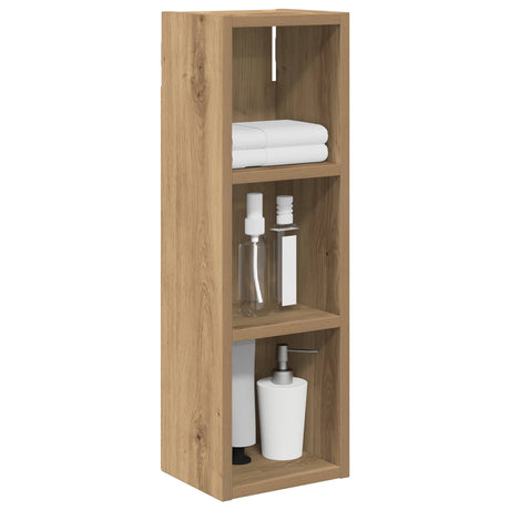 Vidaxl badkamer wandkast ambachtelijk eiken 20 x 16 x 62,5 cm