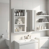 Vidaxl badkamer wandkast wit 30 x 10 x 50 cm geconstrueerd hout