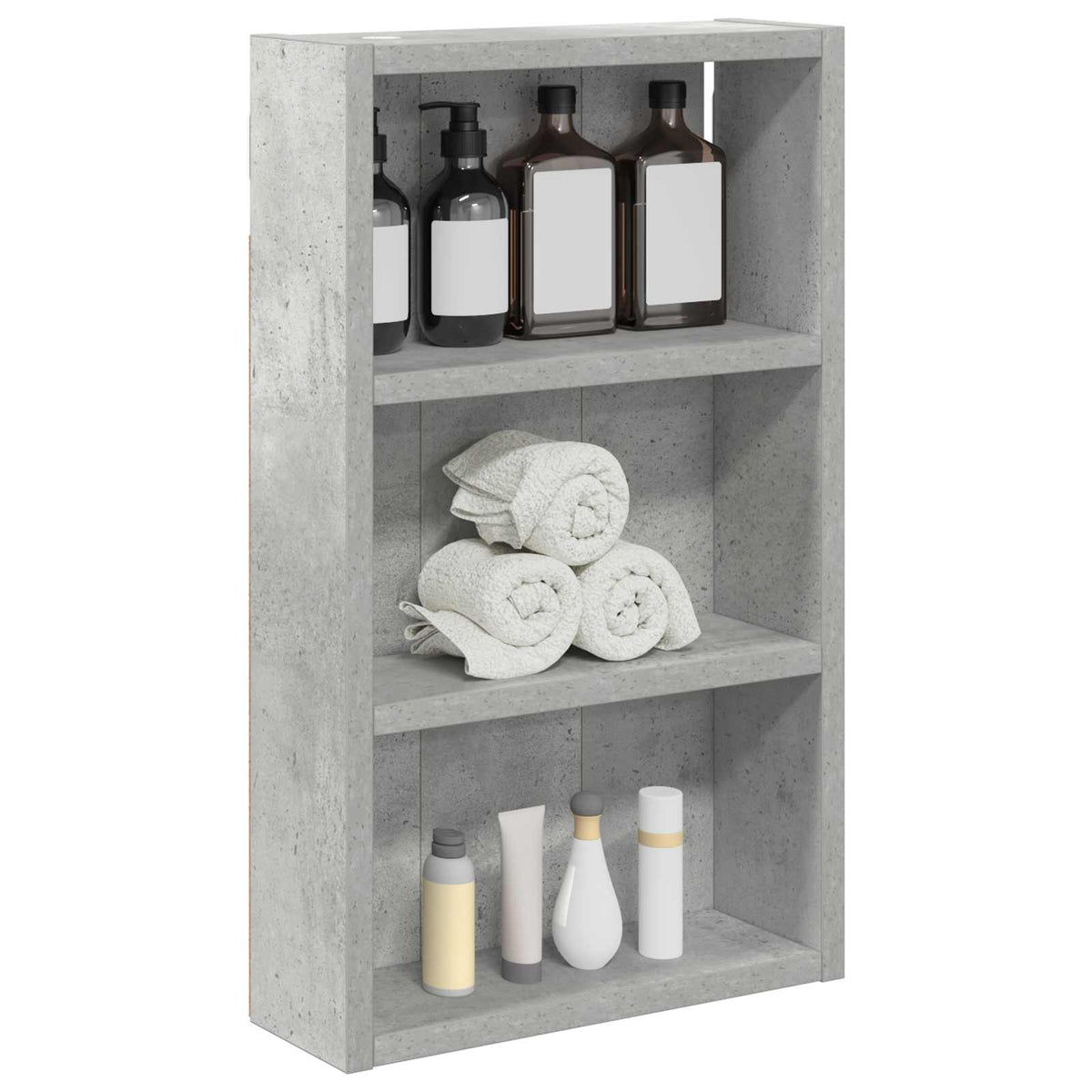 Vidaxl badkamer wandkast beton grijs 30 x 10 x 50 cm