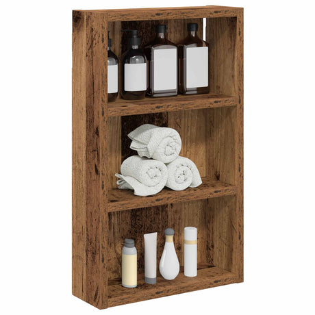 Vidaxl badkamer wandkast oudhout 30 x 10 x 50 cm geconstrueerd hout