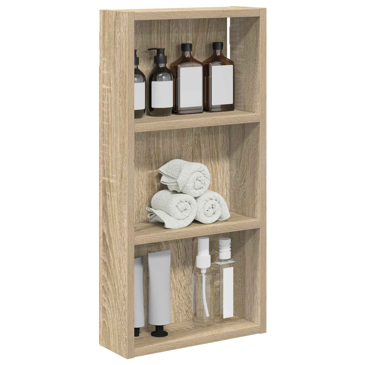 Vidaxl badkamer wandkast sonoma eiken 30 x 10 x 60,5 cm
