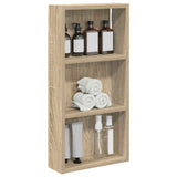 Vidaxl badkamer wandkast sonoma eiken 30 x 10 x 60,5 cm