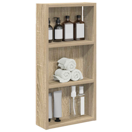 Vidaxl badkamer wandkast sonoma eiken 30 x 10 x 60,5 cm