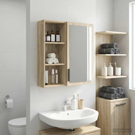 Vidaxl badkamer wandkast sonoma eiken 30 x 14 x 70 cm