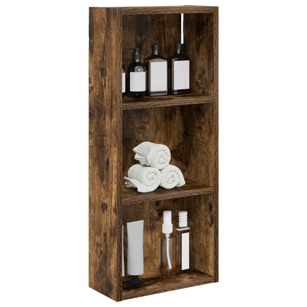 Vidaxl badkamer wandkast gerookte eik 30 x 14 x 70 cm