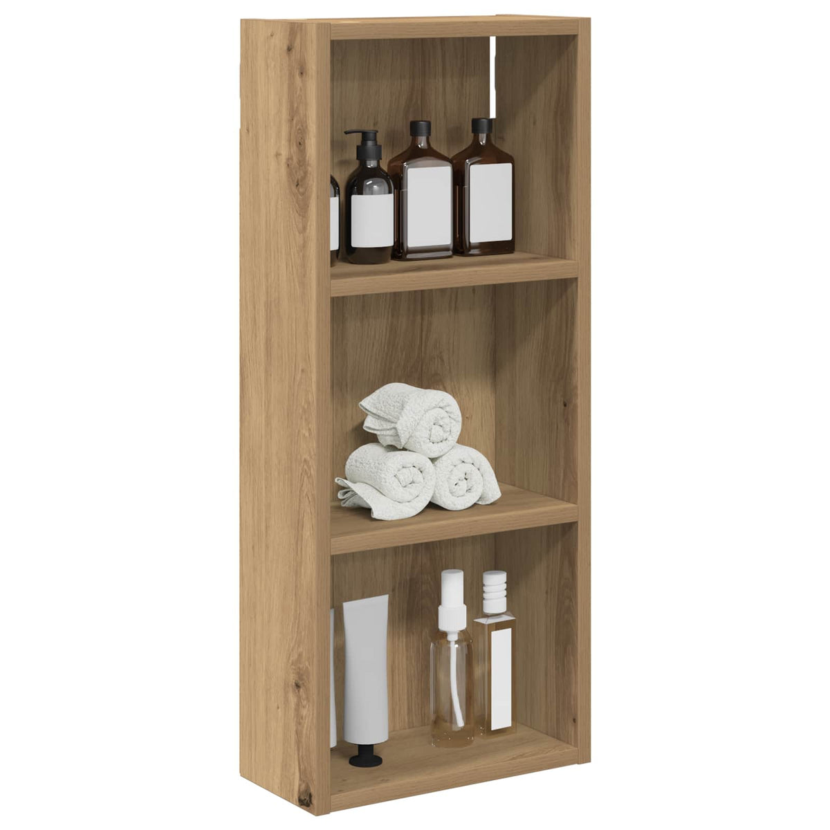 Vidaxl badkamer wandkast artisanaal eiken 30 x 14 x 70 cm