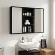 Vidaxl badkamer wandkast zwarte eik 30 x 16 x 62,5 cm