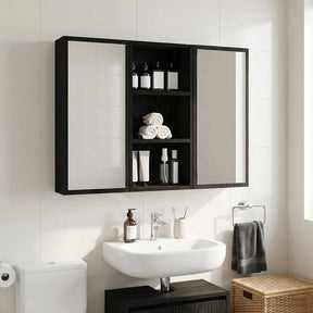 Vidaxl badkamer wandkast zwarte eik 30 x 16 x 62,5 cm