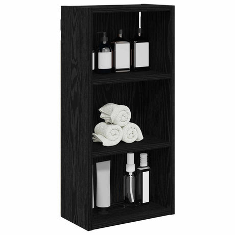 Vidaxl badkamer wandkast zwarte eik 30 x 16 x 62,5 cm