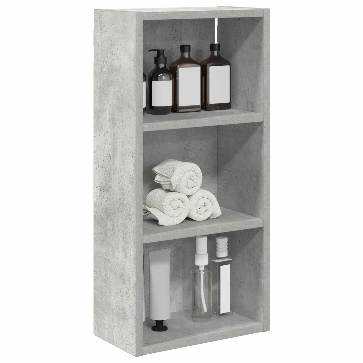 Vidaxl badkamer wandkast beton grijs 30 x 16 x 62,5 cm