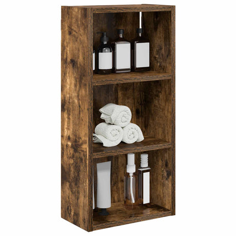 Vidaxl badkamer wandkast gerookte eik 30 x 16 x 62,5 cm